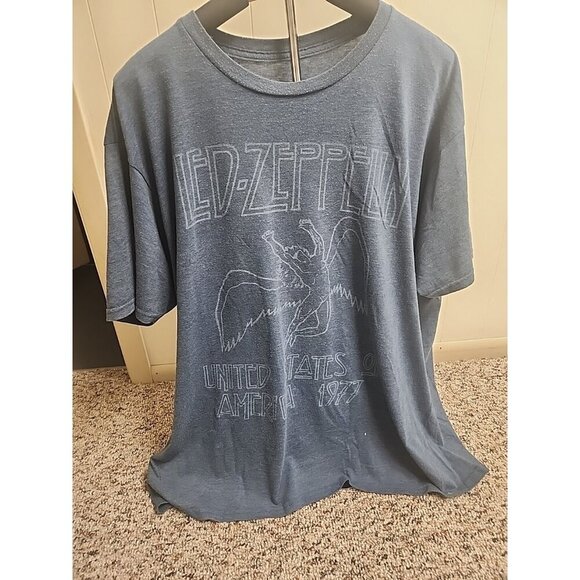 VTG Led Zeppelin United States Of America 1977 Concert Tour T Shirt Size XL - Picture 1 of 5